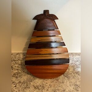 Wooden Pear-Shaped Trivet